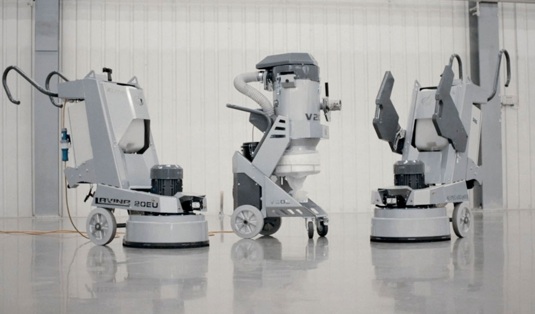 20" Lavina floor grinders and vac