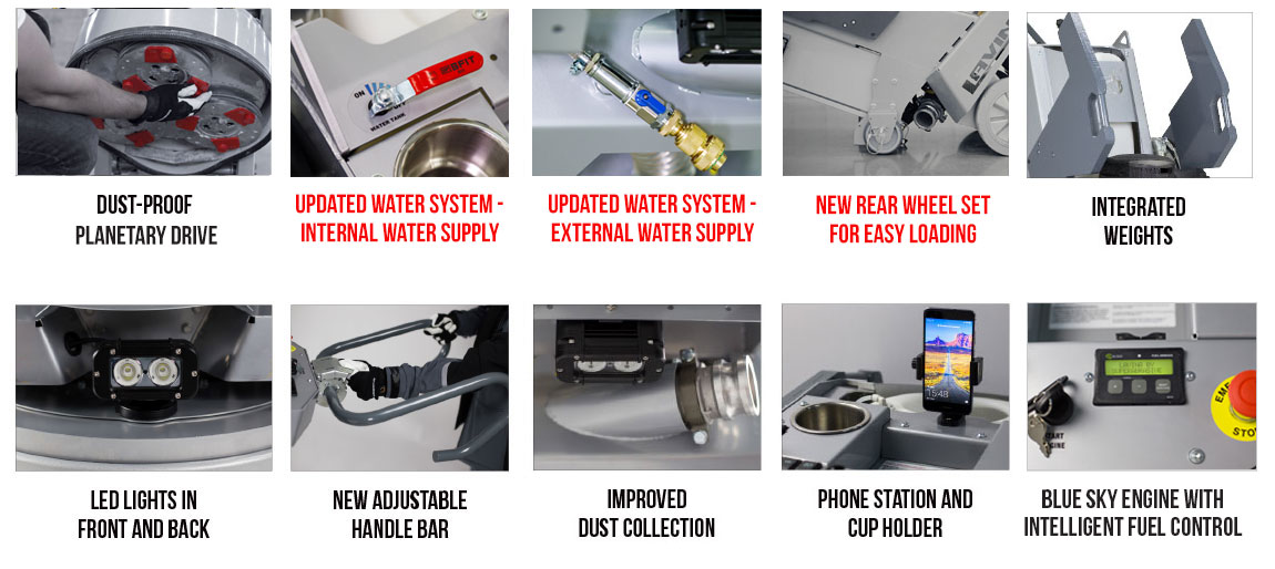 20" grinder features