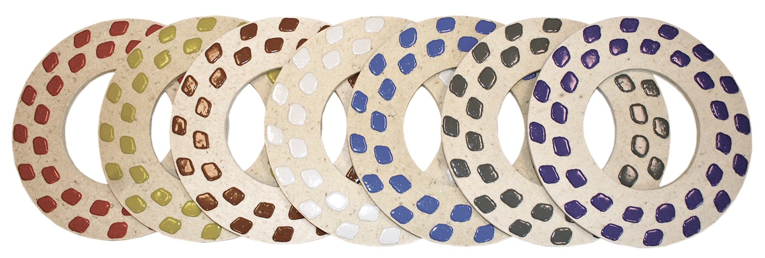 Vharr 13" pads with velcro backs