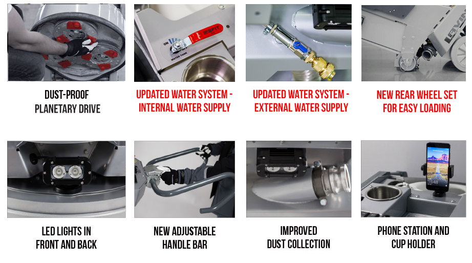 20" grinder features